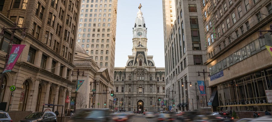 large Philadelphia city hall and court house